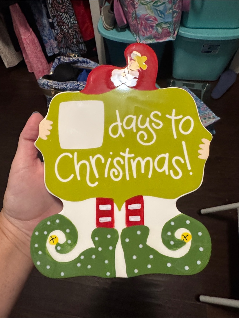 Happy Everything Coton Colors Elf Countdown to Christmas Large Attachment